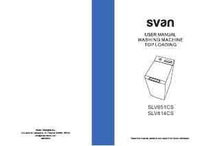 Manual Svan SVL651CS Washing Machine