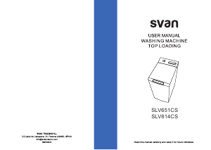 Manual de uso Svan SVL814CS Lavadora