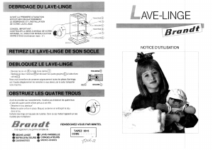 Mode d’emploi Brandt TL560 Lave-linge