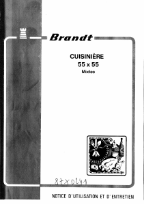 Mode d’emploi Brandt 64K41 Cuisinière