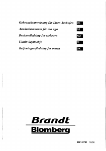 Brugsanvisning Brandt FAC74J1N Ovn