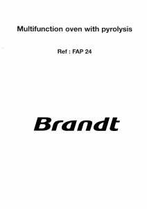 Manual Brandt FAP24B1U Oven