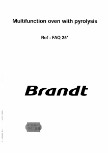 Manual Brandt FAQ25W1U Oven