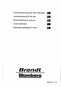 Käyttöohje Brandt FAQ75J1N Uuni