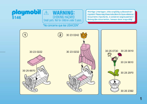 Manual de uso Playmobil set 5146 Fairy Tales Habitación real con cuna