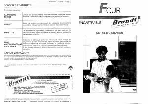 Mode d’emploi Brandt FC89B Four