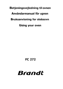 Bruksanvisning Brandt FC272XN1 Ovn