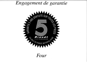 Mode d’emploi Brandt FC289B Four