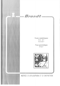 Mode d’emploi Brandt FCA593 Four