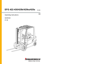Manual Jungheinrich EFG 422 Forklift Truck