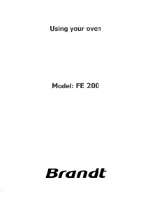 Manual Brandt FE200WCKD Oven