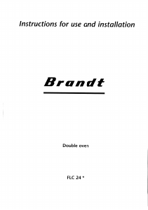Manual Brandt FLC24B1U Oven