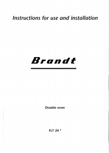 Manual Brandt FLT24X1U Oven