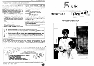 Mode d’emploi Brandt FMC795B Four