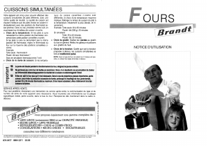 Mode d’emploi Brandt FMN789C Four