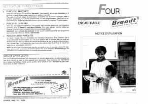 Mode d’emploi Brandt FMP799B Four