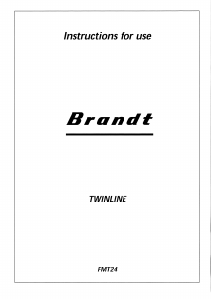 Manual Brandt FMT24B1U Oven