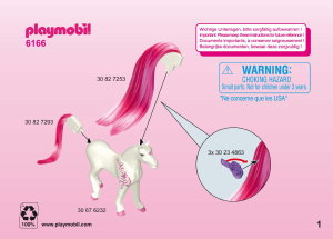 Mode d’emploi Playmobil set 6166 Fairy Tales Princesse Rose avec cheval à coiffer