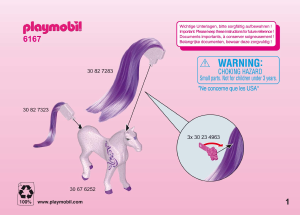 Mode d’emploi Playmobil set 6167 Fairy Tales Princesse Violette avec cheval à coiffer