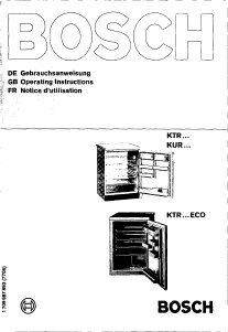 Mode d’emploi Bosch KTR1730GB Réfrigérateur