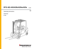 Manual Jungheinrich EFG 425 Forklift Truck