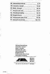 Manuale Bosch NKE642E Piano cottura