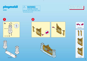 Manuale Playmobil set 6304 Fairy Tales Sontuosa recinzione del castello