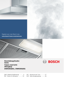 Mode d’emploi Bosch DWK06G661 Hotte aspirante