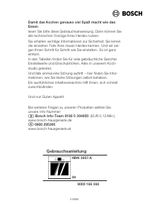 Bruksanvisning Bosch HBN38075K Ugn