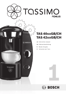 Manuale Bosch TAS4011CH1 Tassimo Fidelia Macchina da caffè