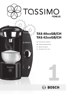 Manual Bosch TAS4013CH Tassimo Fidelia Coffee Machine