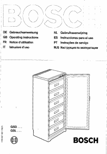 Manual de uso Bosch GSD2117CH Congelador