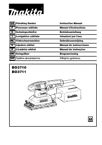 Manual de uso Makita BO3711 Lijadora orbital