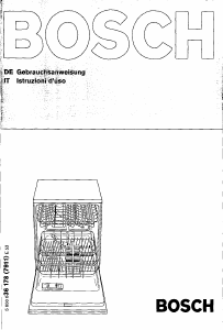 Manuale Bosch SGS5902II Lavastoviglie