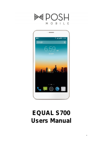 Manual Posh S700 Equal Mobile Phone