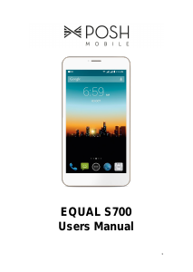 Bruksanvisning Posh S700 Equal Mobiltelefon