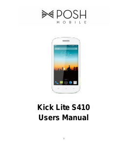 Manual Posh S410 Kick Lite Mobile Phone