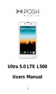 Bruksanvisning Posh L500 Ultra 5.0 LTE Mobiltelefon