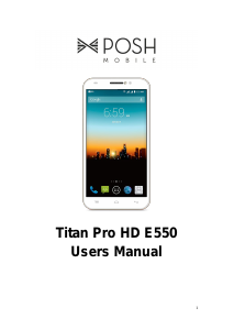 Manual Posh E550 Titan Pro HD Mobile Phone