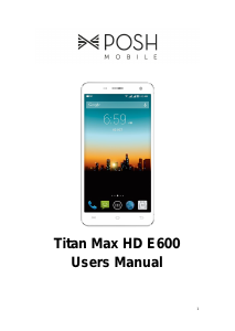Manual Posh E600 Titan Max HD Mobile Phone