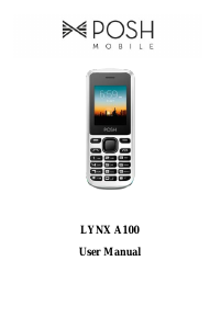 Manual Posh A100 Lynx Mobile Phone