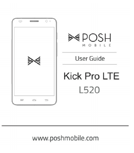 Manual Posh L520 Kick Pro LTE Mobile Phone