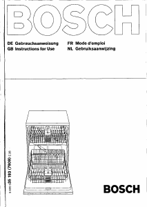 Bedienungsanleitung Bosch SGU5636EU Geschirrspüler