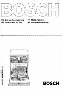 Bedienungsanleitung Bosch SGU5906 Geschirrspüler