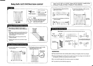 Manual BabySafe XY-005 Baby Gate