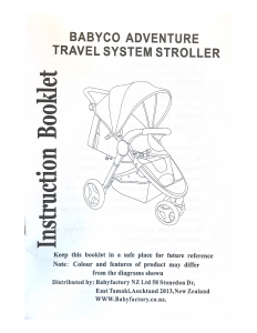 Manual Babyco Adventure Stroller