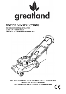 Mode d’emploi Greatland GL TO 139 T 48 HW 4in1 Tondeuse à gazon