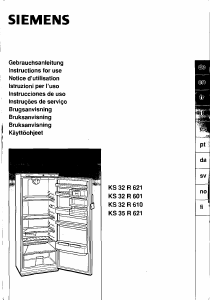 Manual de uso Siemens KS32R601 Refrigerador