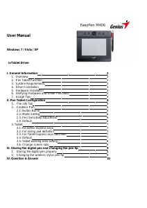 Manual Genius EasyPen M406 Pen Tablet