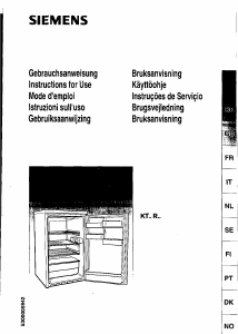 Bedienungsanleitung Siemens KT14R30 Kühlschrank